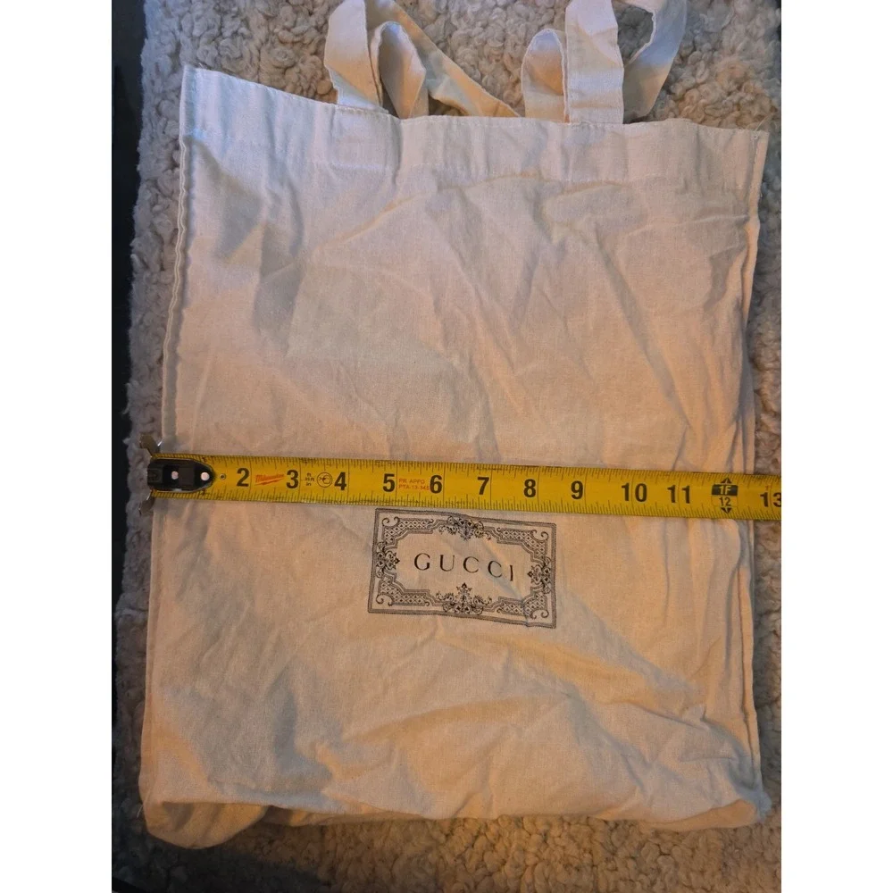 GUCCI cotton canvas shopper tote bag Dust Bag Reusable Bag logo on both sides!